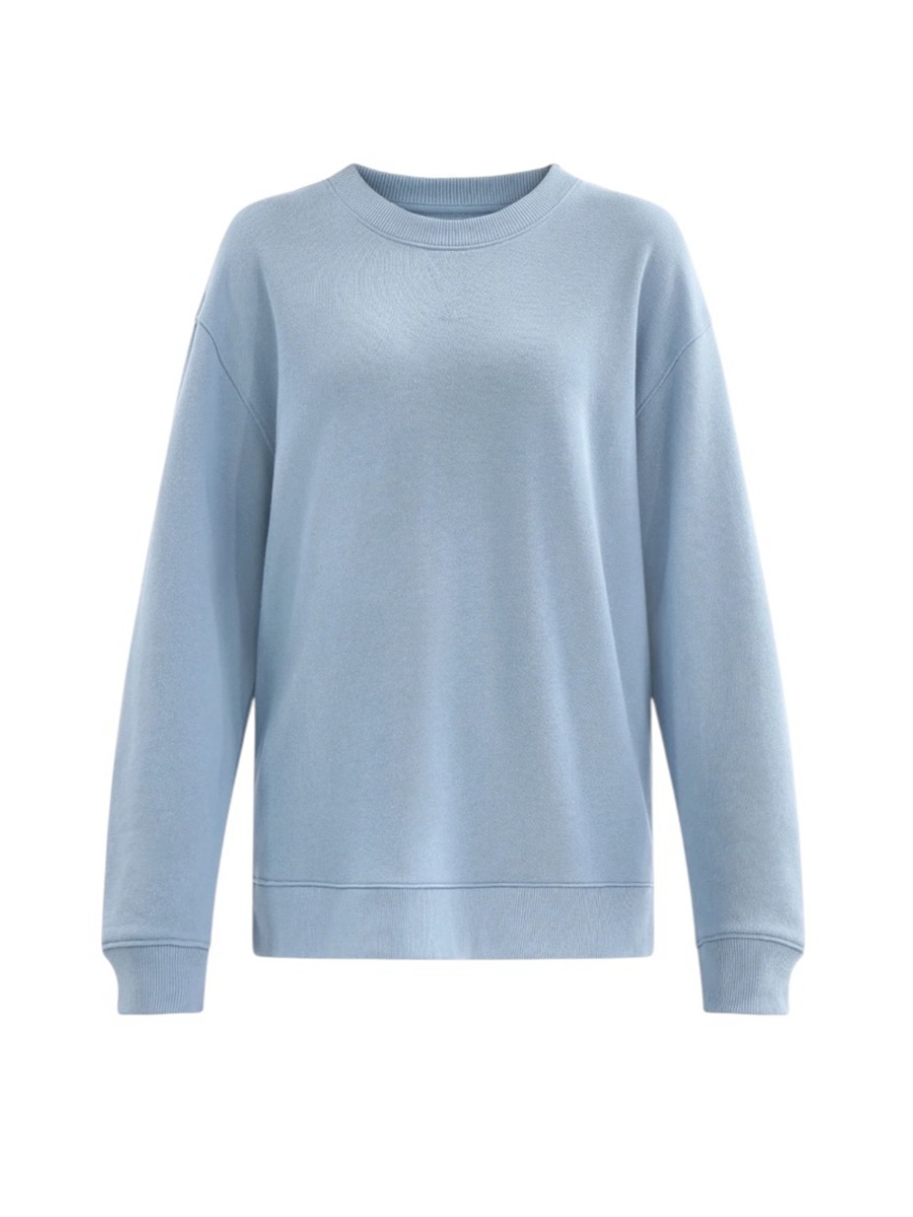 Time and Tru Pale Blue Relaxed Crewneck Sweatshirt